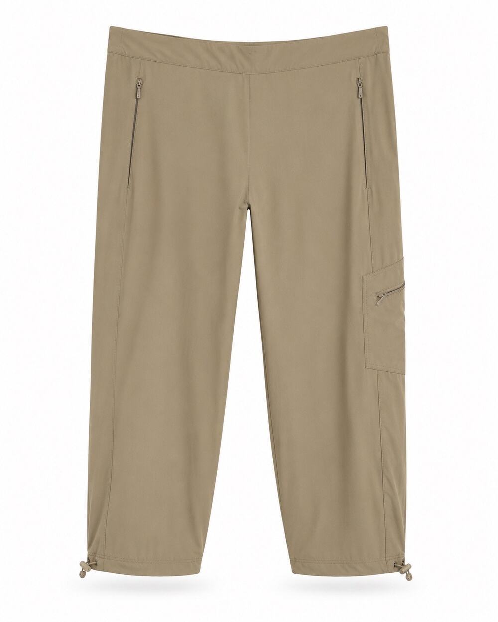 Title Nine Women’s Size 10 Olive Green Nylon Stretch Cargo Capri Pants USA